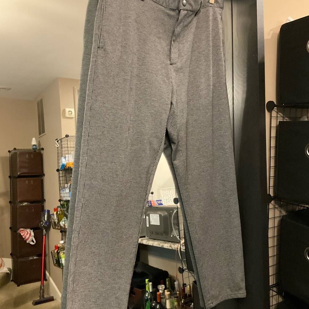 Topman Houndstooth Relaxed Fit Pants